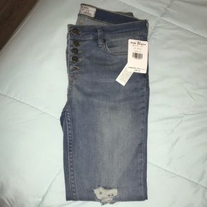 Free People Reagan Raw Hem Skinny Jean